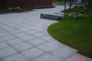Granite paving